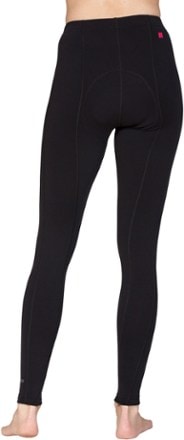 Terry Coolweather Bike Tights - Women's Petite Sizes Back view (Black)