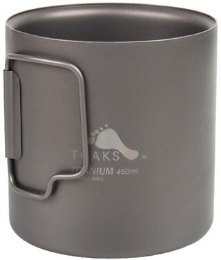 TOAKS Tazza In Titanio A Doppia Parete 370ml - Leggera E Termica Per Escursionismo
