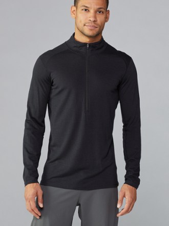 merino wool half zip mens