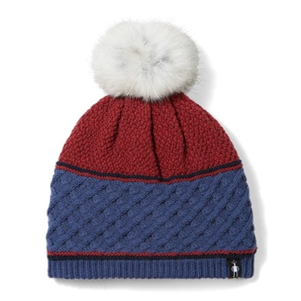 Smartwool Cable Knit Colorblock Pom Beanie 0