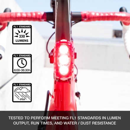 NiteRider Lumina Pro 1300 Front / Omega 330 EVO Combo Rear Bike Light Set with NiteLink 1