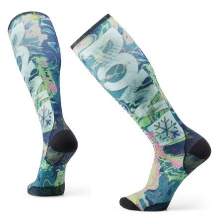 Smartwool Ski Zero Cushion POW Print Over The Calf Socks - Men's 0