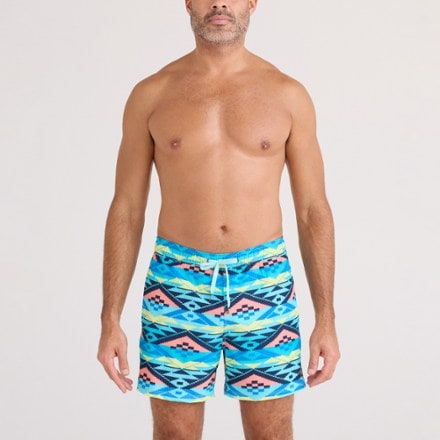 On Body Image of color Geo Gradient/Aqua