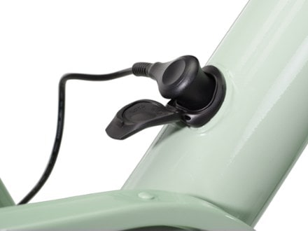 Electra Loft Go! 7D EQ Step-Thru Electric Bike Charging port (Matcha Green)