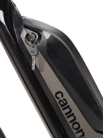 Cannondale Adventure Neo Allroad EQ Low Step-Through Electric Bike Locking battery compartment (Black/Grey)
