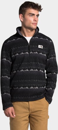 north face half zip fleece pullover mens