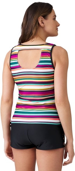 On Body Image of color Cabana Stripe Magenta