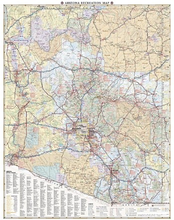 Benchmark Maps Arizona Recreation Map 2