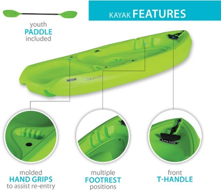 Lifetime Kayaks Recruit Kayak with Paddle - Kids' 9
