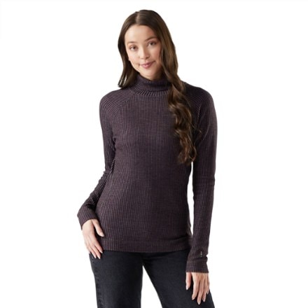 Smartwool Thermal Merino Rib Turtleneck Base Layer Top - Women's 0