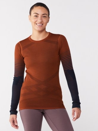 Smartwool Intraknit Thermal Merino Pattern Crew Base Layer Top - Women's 1