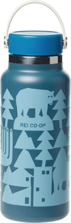 Rei Co-op Nalgene Sustain Graphic Wide-Mouth Water Bottle - 32 fl. oz. Blue