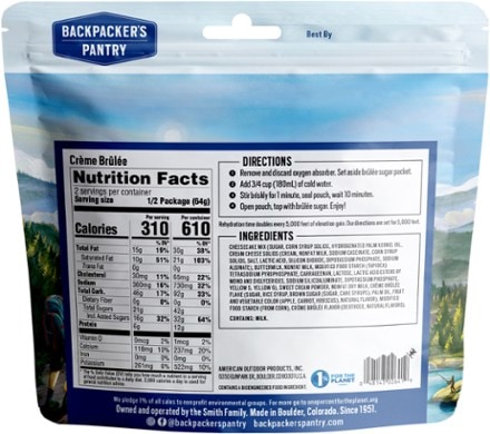 Backpacker's Pantry Creme Brulee - 2 Servings 1
