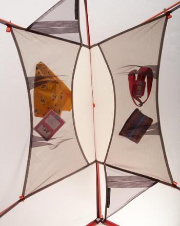 REI Co-op Half Dome 2 Tent pocket with prop (Lion)