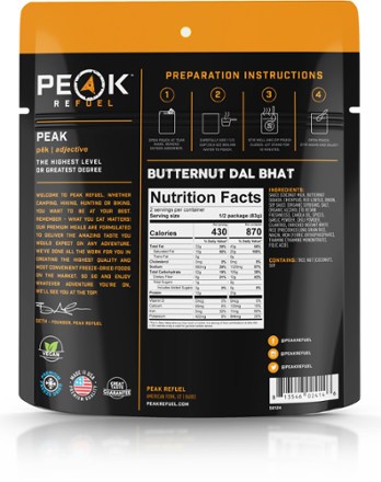 PEAK REFUEL Butternut Dal Bhat - 2 Servings 1