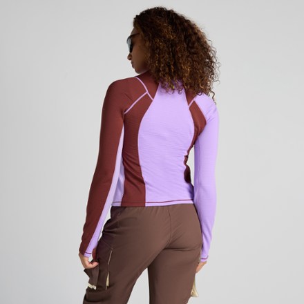 SENIQ Joytrek Grid Fleece Zip-Neck Pullover - Women's 1