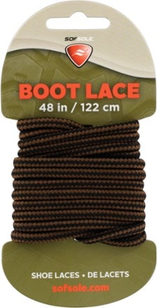 Sof Sole 72in Leather Boot Laces - Black - Black 72in