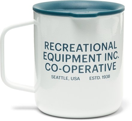 REI Co-op High 5 Alive Graphic Camp Mug - 12 fl. oz. Back view (Dusty White)