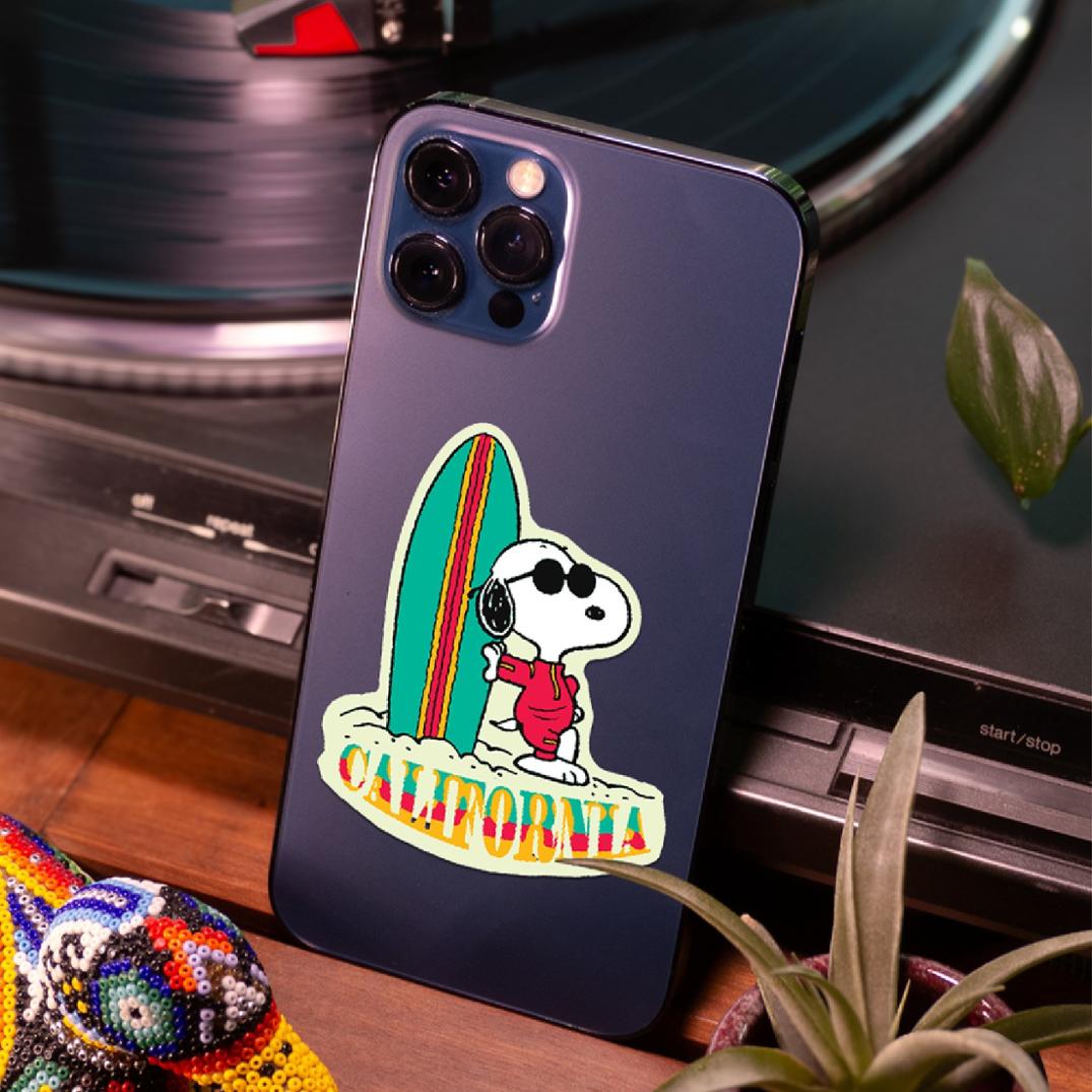 Location Image for Surfer Snoopy CA Sticker
