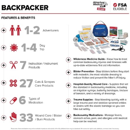 Adventure Medical Kits Mountain Series Backpacker Medical Kit 9