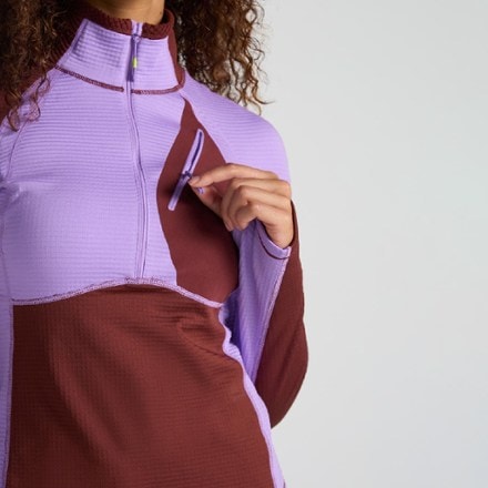 SENIQ Joytrek Grid Fleece Zip-Neck Pullover - Women's 4