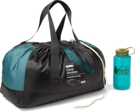 REI Co-op Camp Dreamer Double Sleep System Carry bag (32 fl. oz. bottle shown for size reference only; bottle not included) (Stargazer Teal)