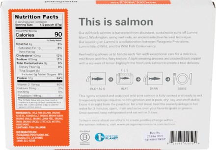 Provisions Wild Pink Salmon - Package of 2 [Back view (Black Pepper)]