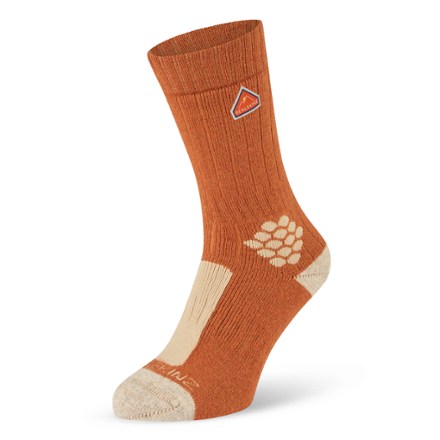 Sealskinz Sealskinz Scarning Recycled Wool and Cashmere Mid-Length Color Block Socks Orange M - $24.73 at REI.com