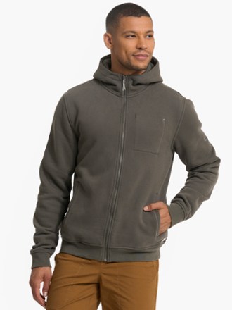 Zip up fleece hoodie mens on sale