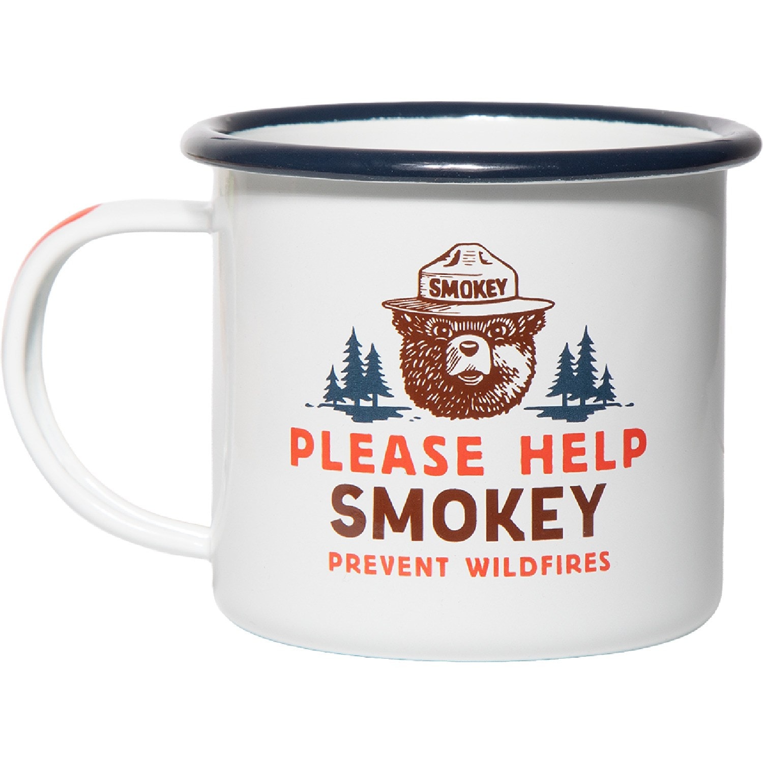 Smokey Bear Enamelware Mug