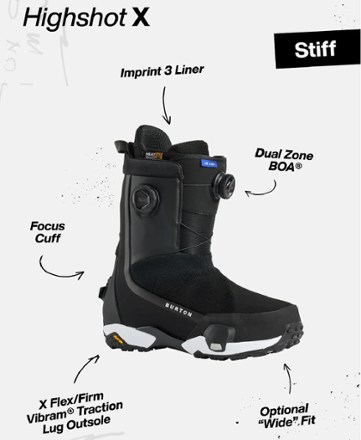 BURTON　Highshot X Pro Wide Step On　27.0 Burton Highshot X Pro Step On Snowboard Boots 2026 | evo