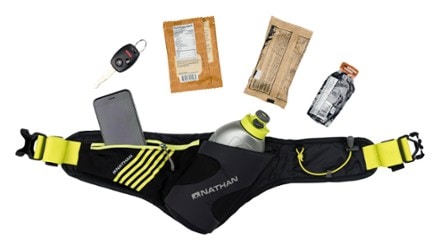 Nathan Peak Hydration Waist Pack In use (Black)
