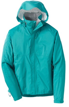 women's plus size lightweight hooded rain jacket