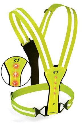 amphipod xinglet optic beam usb rechargeable flashing reflective vest