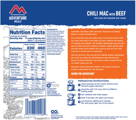 Mountain House Chili Mac with Beef - 2 Servings 1