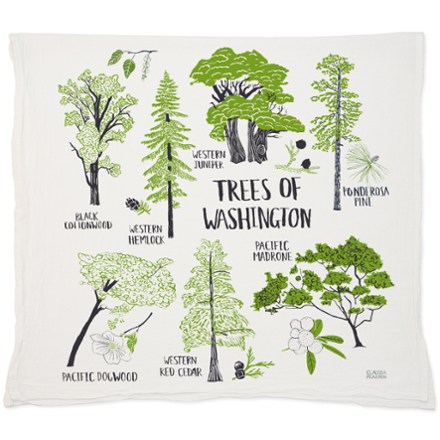 Claudia Pearson Field Guide to Washington Trees Tea Towel 0