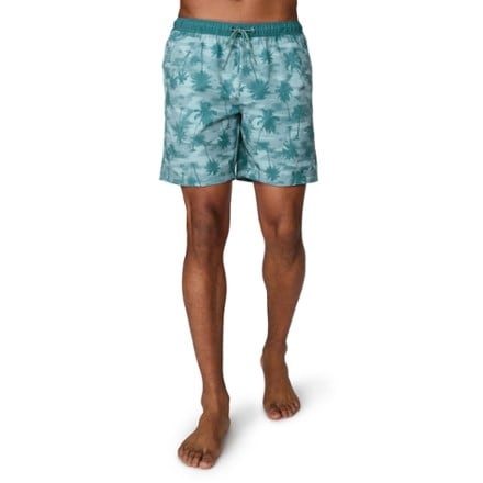 Free Country Contrast Elastic Swim Shorts - Men's 0