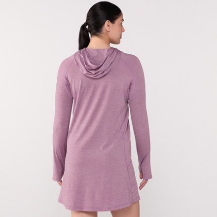 knee length dresses for ladies Striped Hoodie Dress main image 0