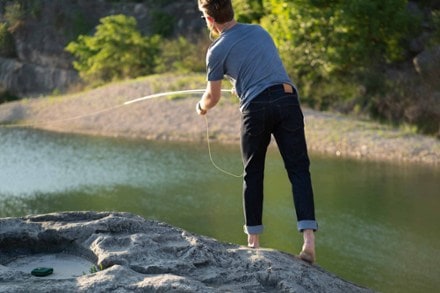 Location Image for Performance Denim Relaxed Fit Tapered Jeans - Men's