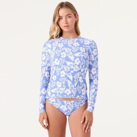Roxy Golden Glow Sea Skippin Long-Sleeve Rashguard - Women's BLUGREEN