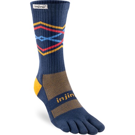 injinji trail midweight mini-crew socks weight ultralight backpacking Women's XS/S / Violet their breathable material keeps your feet dry and cool Injinji Women's Trail Midweight Mini-Crew