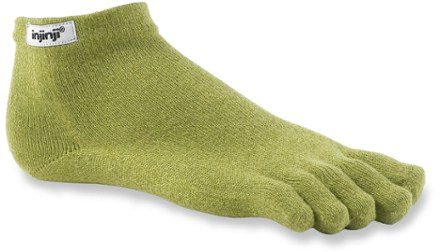 Injinji Run Socks Performance Sport Original Weight Mini Crew Black 