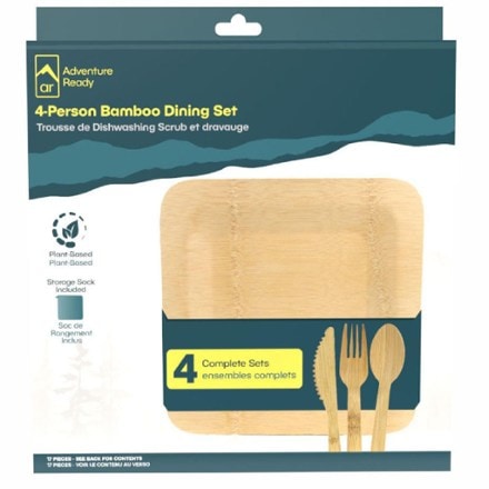 Adventure Ready 4-Person Bamboo Dining Set 0