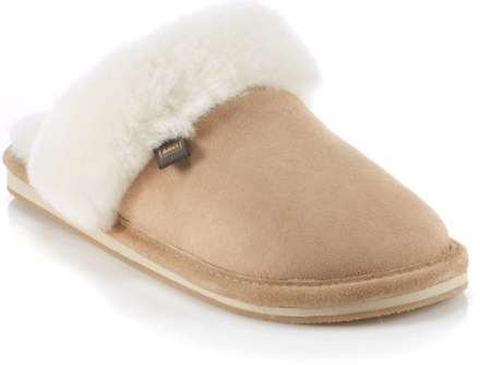 sheepskin lined slippers womens