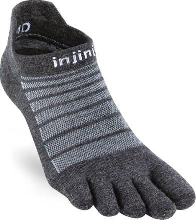 Injinji Run Lightweight No-Show Wool Socks 0