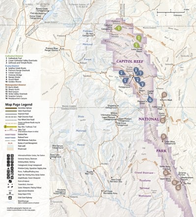 National Geographic Capitol Reef National Park Day Hikes Map Guide 1