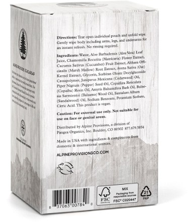 Alpine Provisions Body Wipes 5
