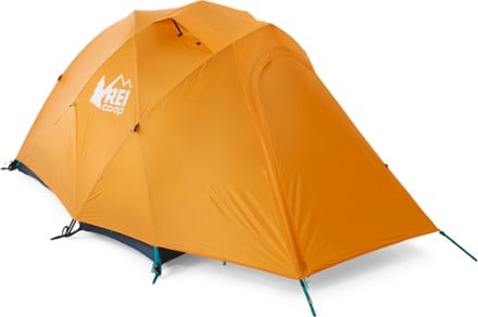 REI Co-op Arete ASL 2 Tent - 2018 3/4 view fly fully closed (Kabocha Orange)