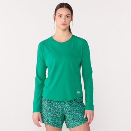 REI Co-op Swiftland High-Low-Hem Long-Sleeve Running T-Shirt - Women's 1