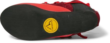 La Sportiva Stickit Climbing Shoes - Kids' Sole view (Chili/Poppy)